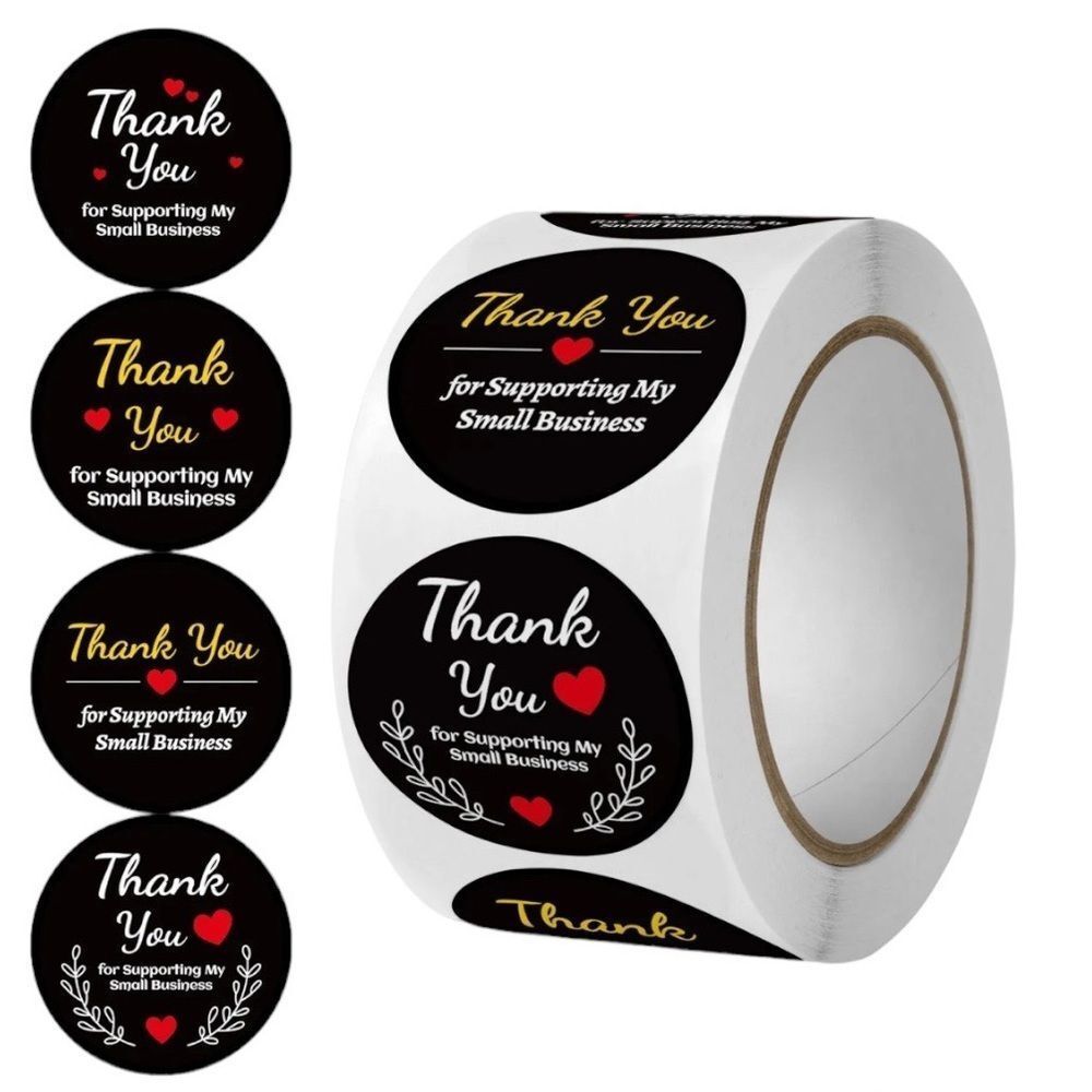  1Inch Thank You Stickers, Thank You Stickers Roll, Thank You Seal envelope - Picture 2 of 3